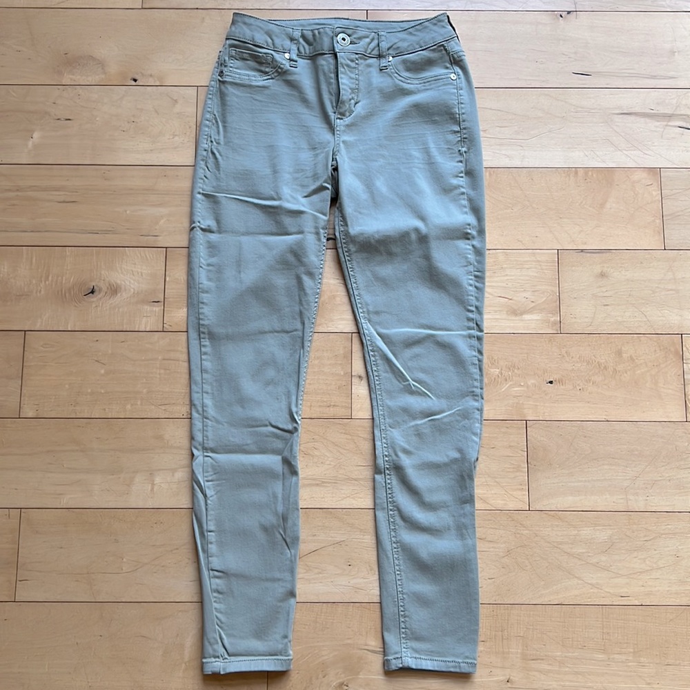 Maurices Olive Green Cotton Blend Skinny Pant Jean Legging